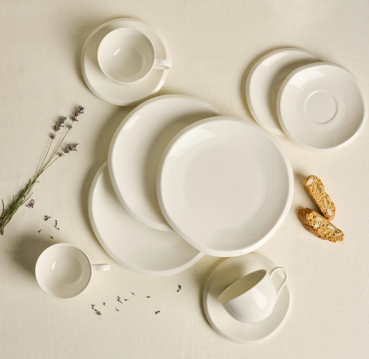 KÁVOVÁ SOUPRAVA porcelán keramika  - bílá, Trend, keramika - Dieter Knoll