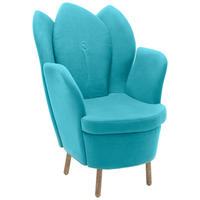 SESSEL in Mikrofaser Petrol  - Petrol, Design, Holz/Textil (63/95/70cm) - Brühl