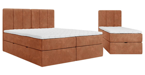 FAMILIENBETT - Rotbraun/Schwarz, Design, Holzwerkstoff/Kunststoff (240/200cm) - Esposa