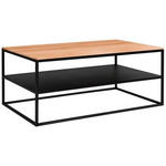 COUCHTISCH in Metall 100/60/41,5 cm  - Buchefarben/Schwarz, Design, Holz/Metall (100/60/41,5cm) - Johann Jakob