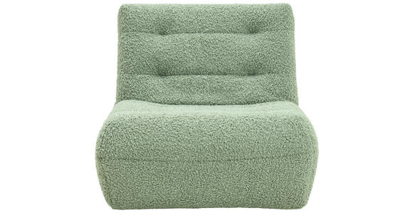 SCHLAFSESSEL Teddystoff Grün    - Schwarz/Grün, KONVENTIONELL, Kunststoff/Textil (90/85/100cm) - Carryhome