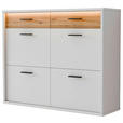 HÄNGESCHUHSCHRANK 125/101/37 cm  - Eichefarben/Anthrazit, Design, Holzwerkstoff/Metall (125/101/37cm) - Xora
