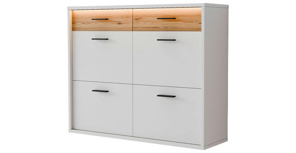 HÄNGESCHUHSCHRANK 125/101/37 cm  - Eichefarben/Anthrazit, Design, Holzwerkstoff/Metall (125/101/37cm) - Xora