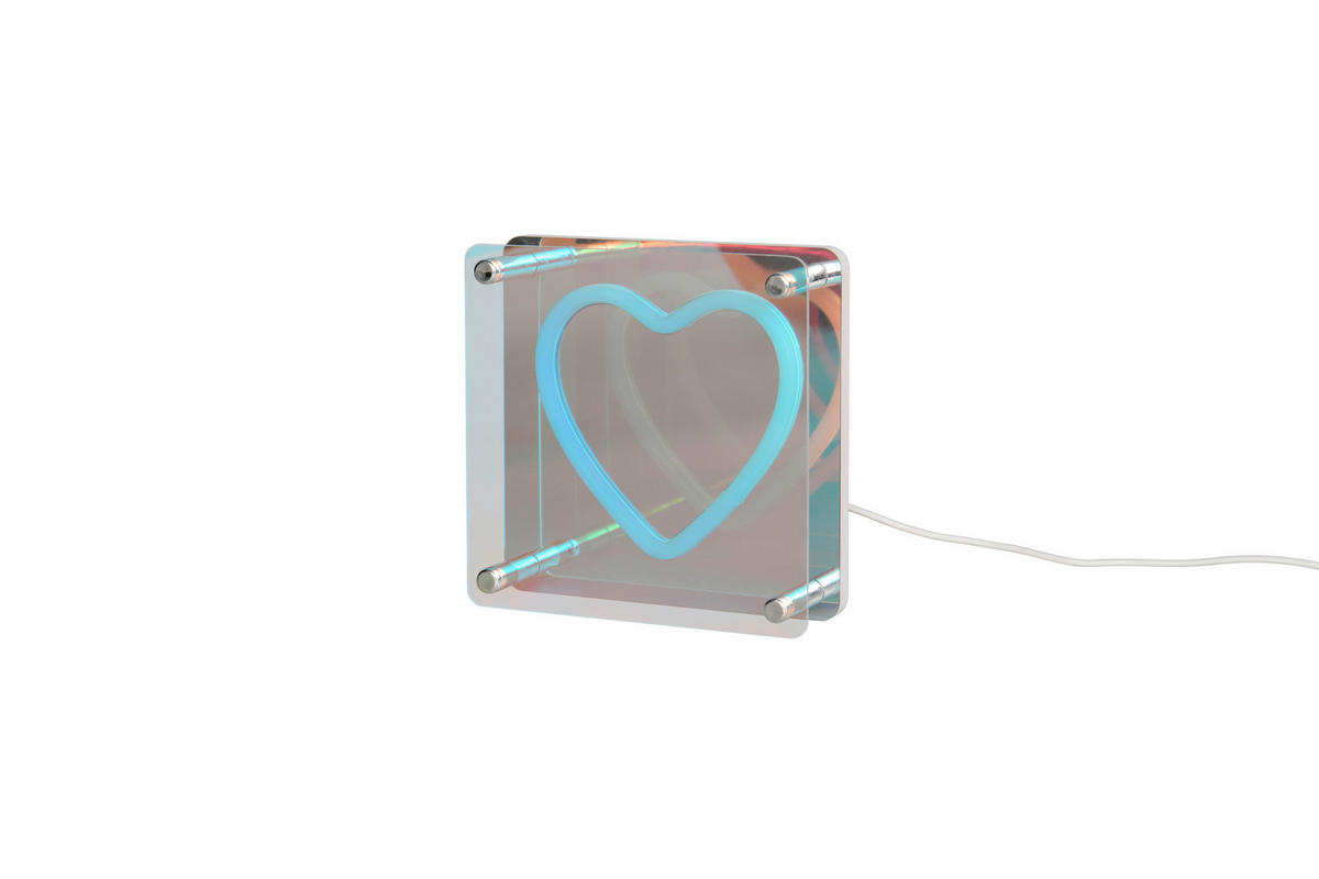 LED-TISCHLEUCHTE Querido  - Transparent/Weiß, LIFESTYLE, Kunststoff (14,5/14,5/5cm)
