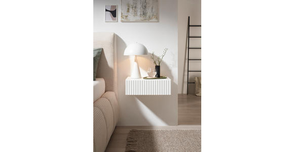 NACHTKÄSTCHEN 42/14/30 cm  in Weiß  - Weiß, MODERN, Holzwerkstoff (42/14/30cm) - Carryhome