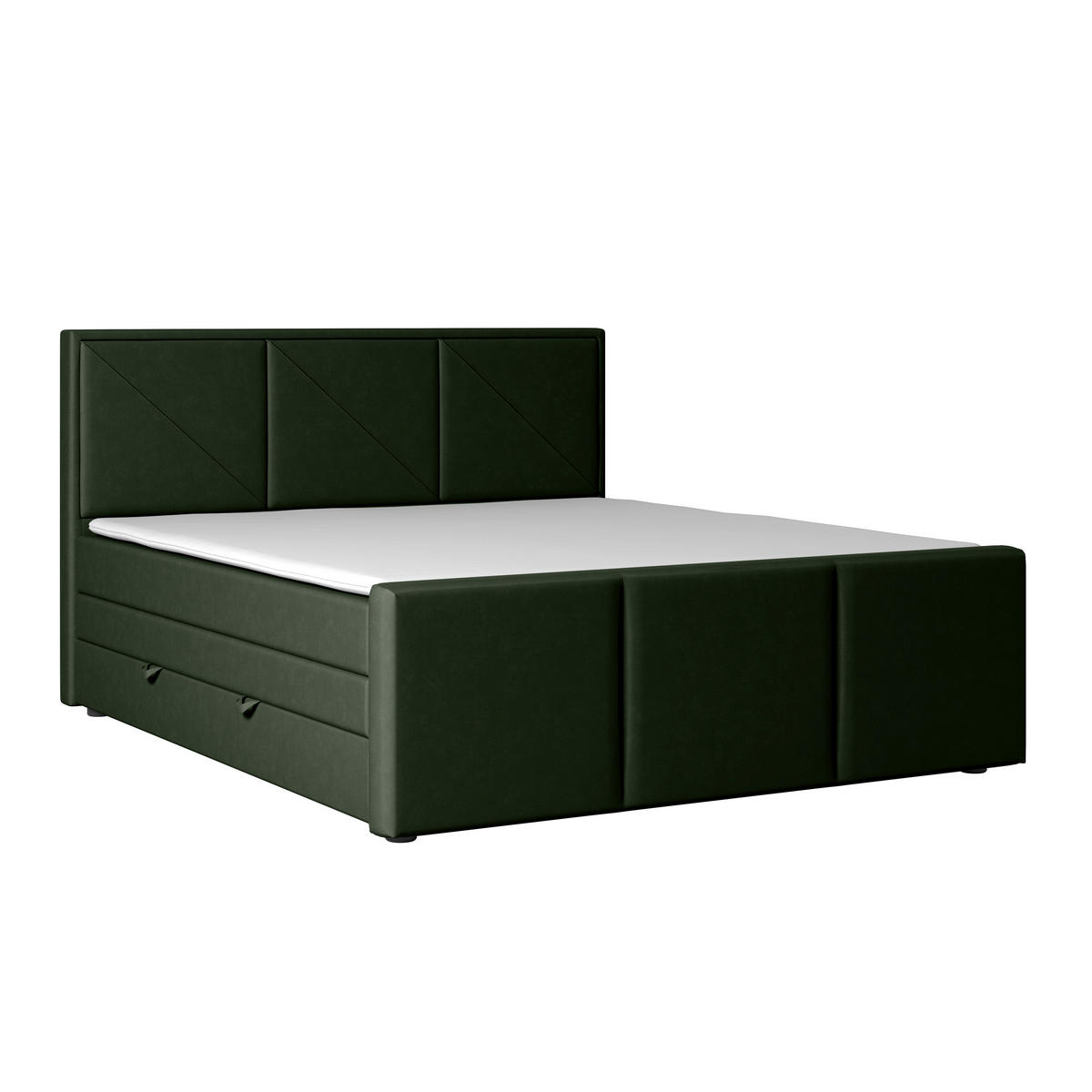 BOXSPRINGBETT 180/200 cm  in Grün  - Schwarz/Grün, MODERN, Holz/Kunststoff (180/200cm) - MID.YOU