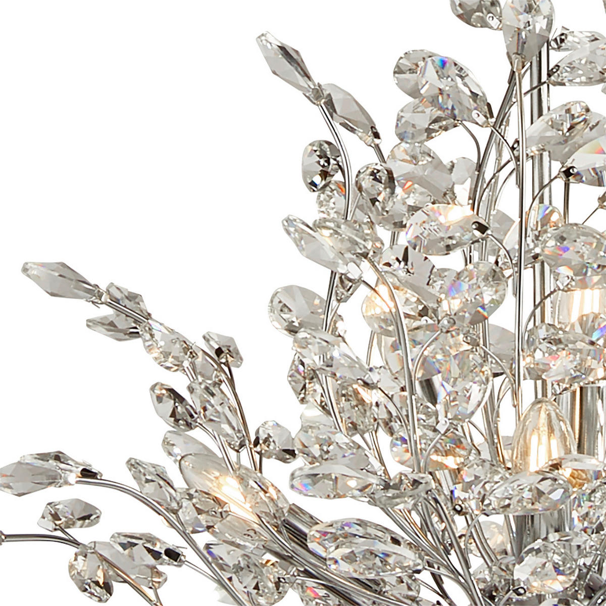 KRISTALL-HÄNGELEUCHTE 68/150 cm   - Chromfarben, Design, Glas/Metall (68/150cm)