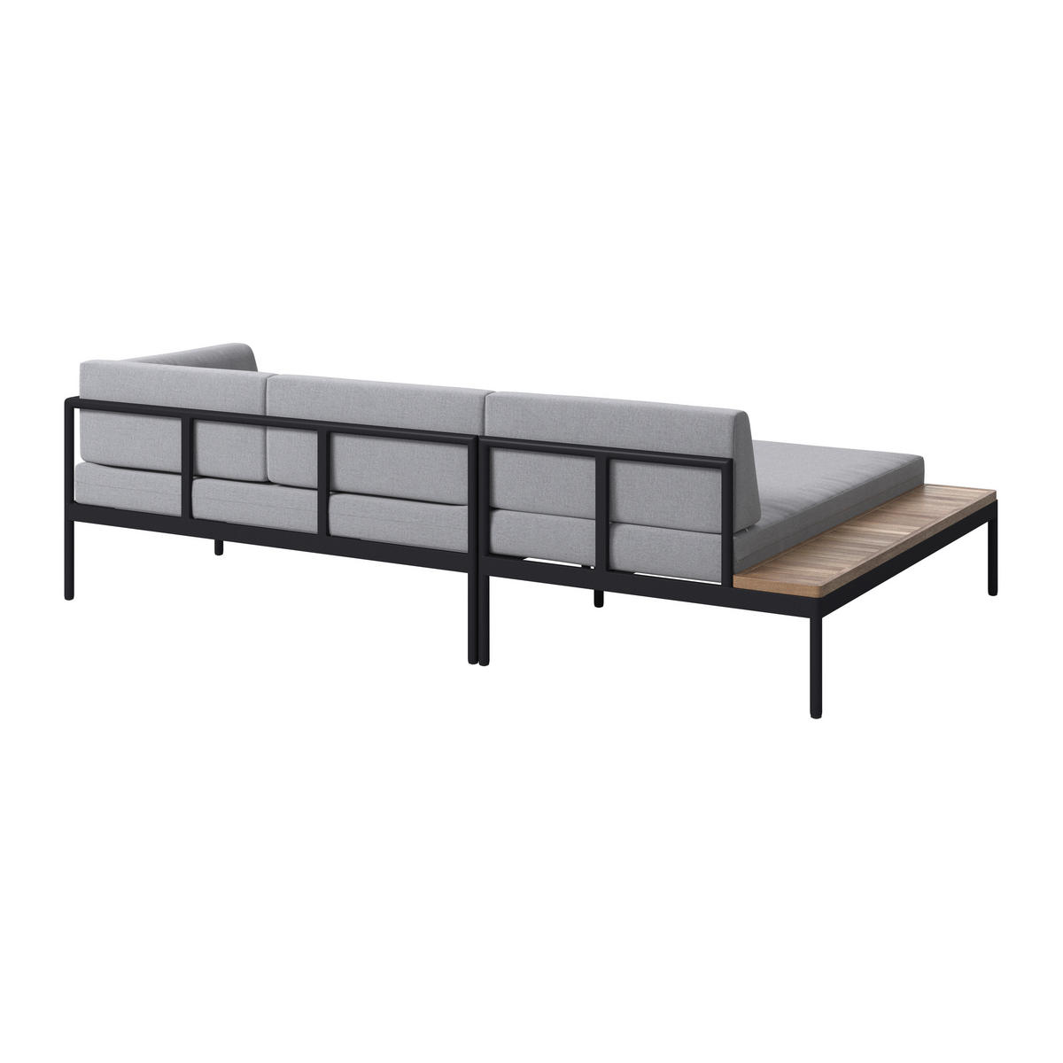 LOUNGE GARNITURA   drvo, metal, tekstil  siva, boje bagrema    - siva/boje bagrema, Moderno, drvo/metal (149/99cm) - Ambia Garden