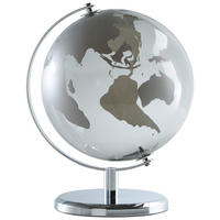 GLOBUS  - Grau, Design, Glas/Metall (21/29/22cm) - Ambia Home