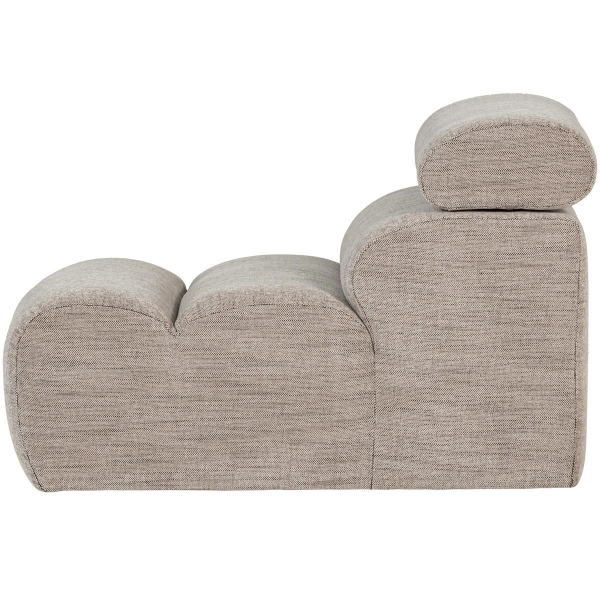 SOFAELEMENT Novi Webstoff Naturfarben  - Schwarz/Naturfarben, Design, Kunststoff/Textil (82/86/113cm) - Livetastic