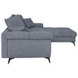 ECKSOFA Grau Cord Rückenkissen, Armlehnenkissen, Rücken echt  - Schwarz/Grau, KONVENTIONELL, Textil/Metall (332/231cm) - Carryhome
