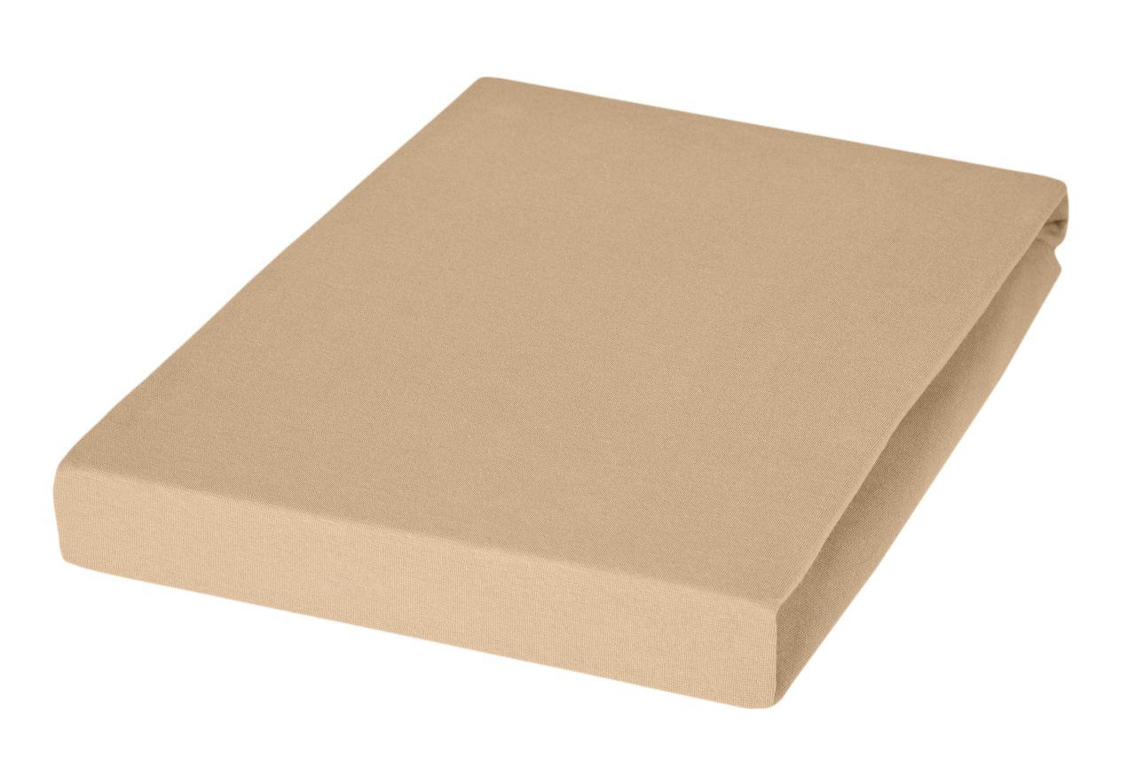 TOPPER-SPANNBETTTUCH Jersey  - Hellbraun, Basics, Textil (150/200/10cm) - Janine