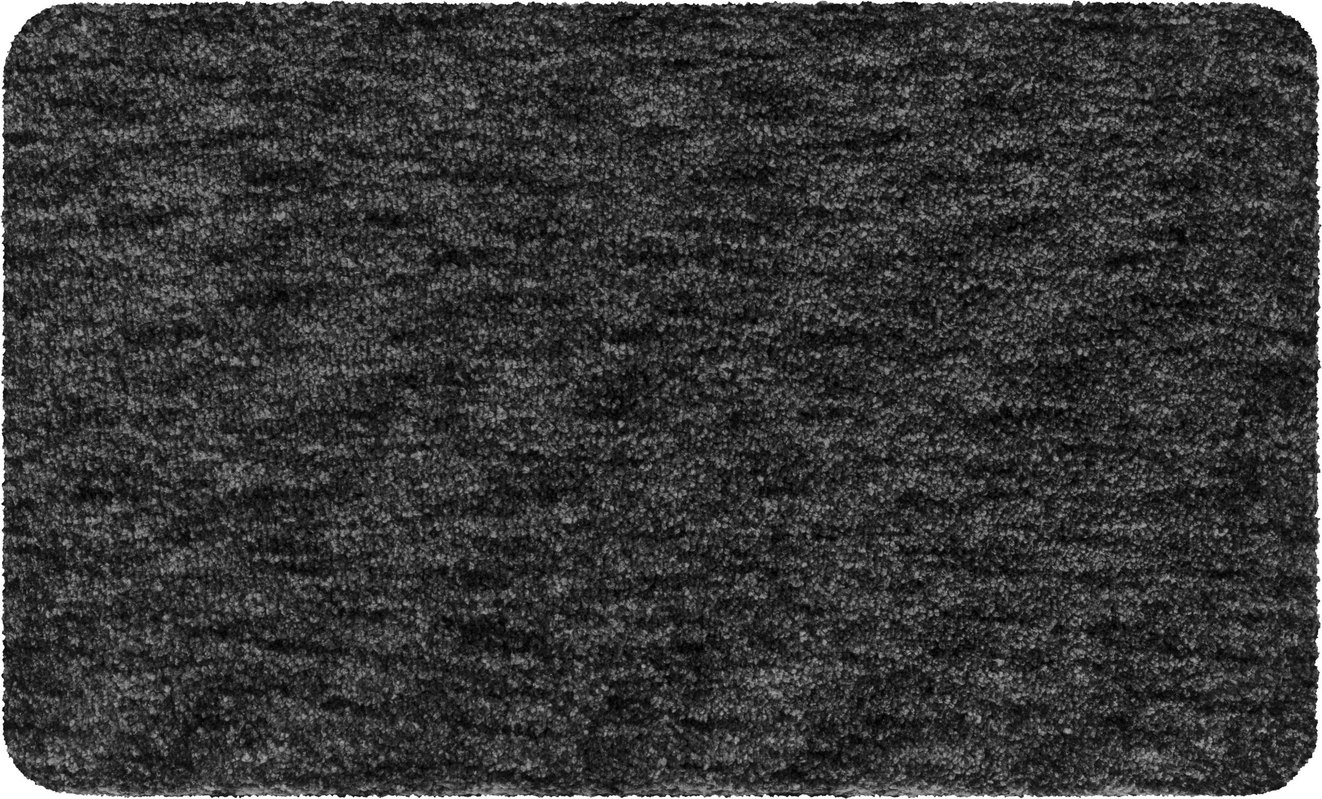 BADEMATTE 60/90 cm Anthrazit  - Anthrazit, Basics, Kunststoff/Textil (60/90cm) - Grund