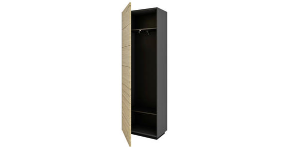 GARDEROBENSCHRANK 64/198/36 cm  - Wildeiche/Anthrazit, Natur, Holz/Holzwerkstoff (64/198/36cm) - Dieter Knoll