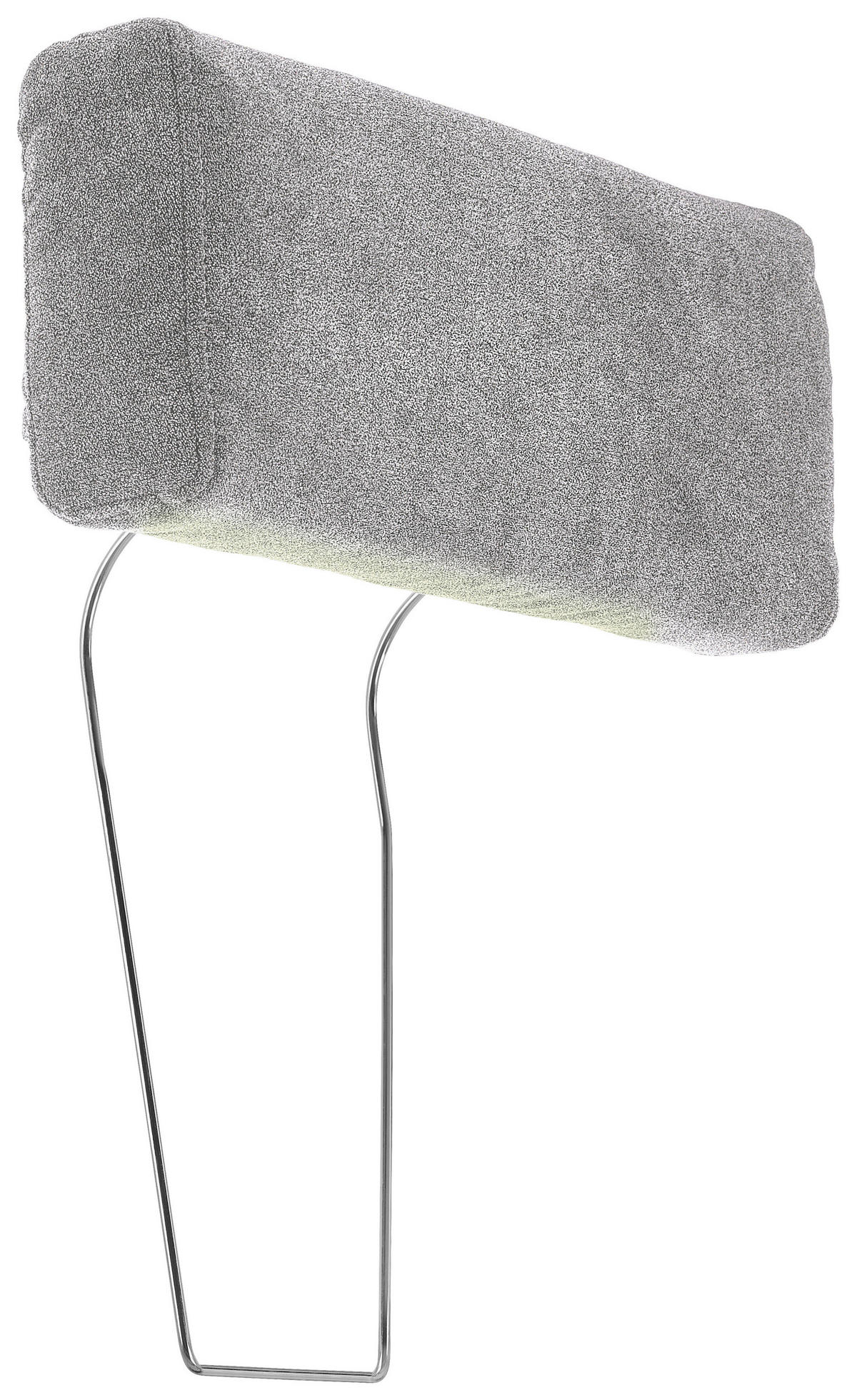 KOPFSTÜTZE in Velours  - Silberfarben, Konventionell, Textil (55/21/10cm) - Hom`in