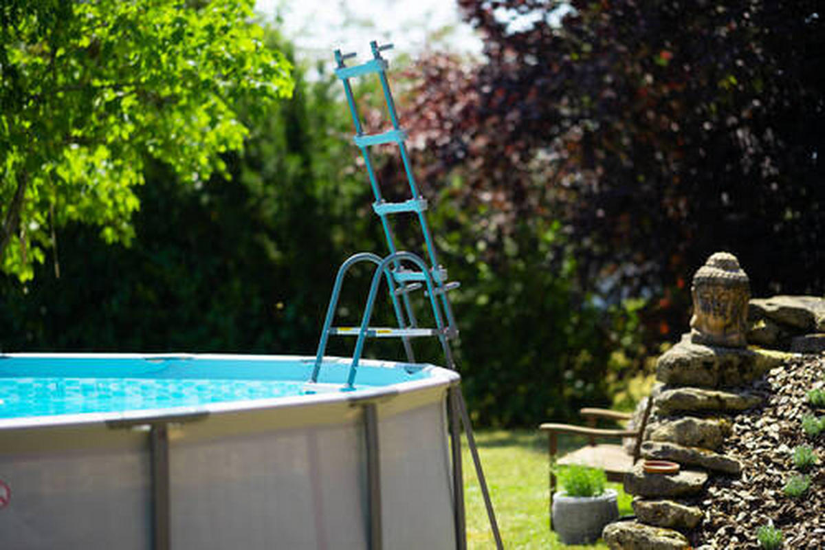 POOL 488/122 cm  - Anthrazit, KONVENTIONELL, Kunststoff (488/122cm)