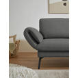 ECKSOFA  in Flachgewebe Dunkelgrau  255-365/175-224 cm  - Dunkelgrau/Schwarz, Design, Textil/Metall (255-365/175-224cm) - Dieter Knoll