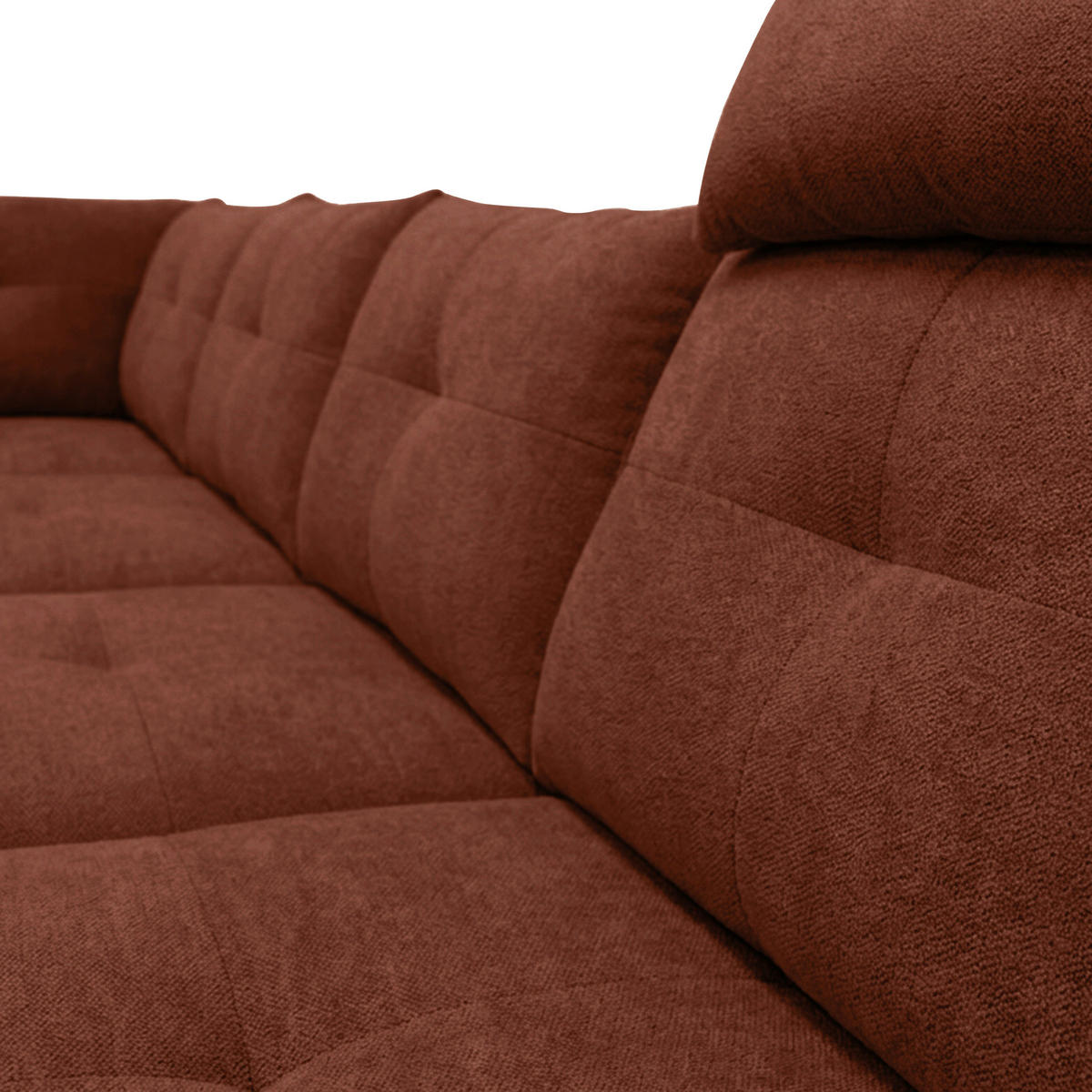 WOHNLANDSCHAFT SOLEI U Rot Chenille  - Rot/Schwarz, Design, Kunststoff/Textil (184/334/188cm) - MID.YOU