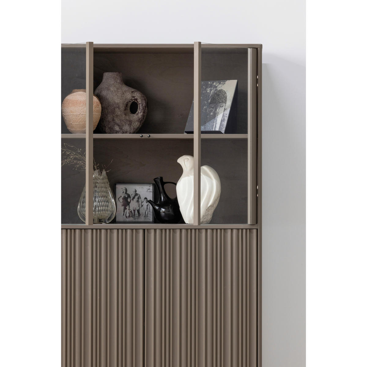 VITRINE Nova in Kiefer Braun  - Braun, Design, Glas/Holz (67/215/40cm) - Livetastic