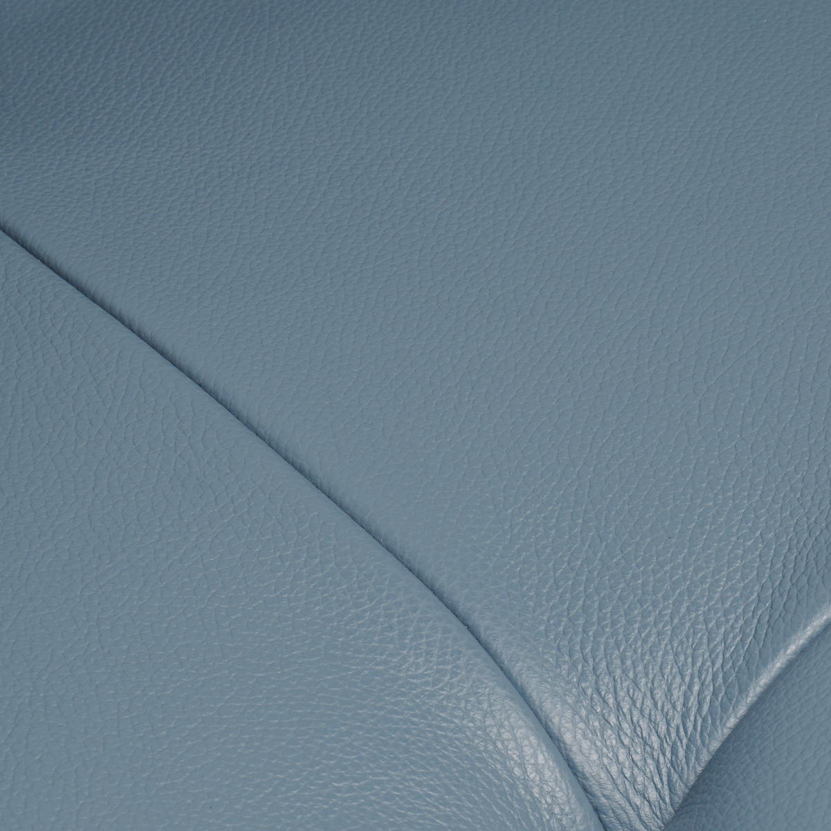 ECKSOFA in Echtleder Graublau  - Graublau/Schwarz, Design, Leder/Metall (187/273cm) - Celina Home