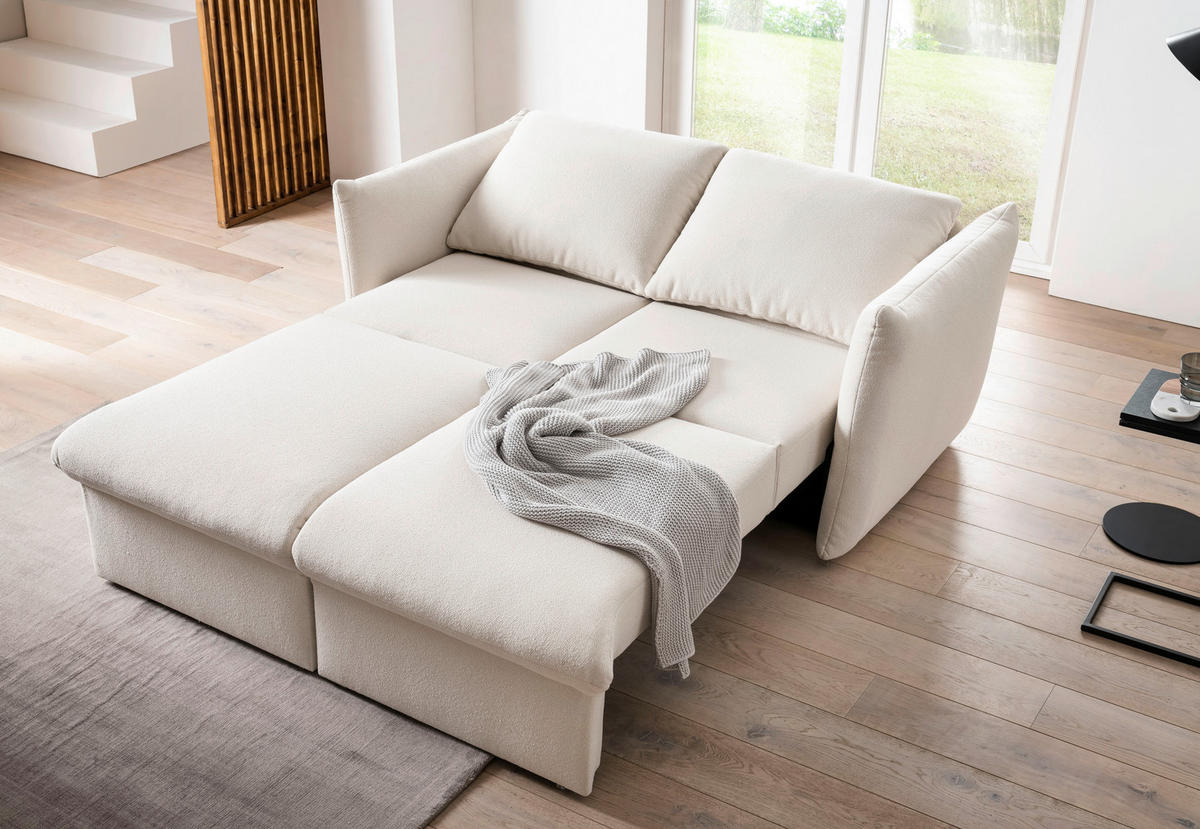 2-SITZER-SOFA in Mikrofaser Creme  - Creme, Design, Textil (180/100/97cm) - LOOKS by W.Joop
