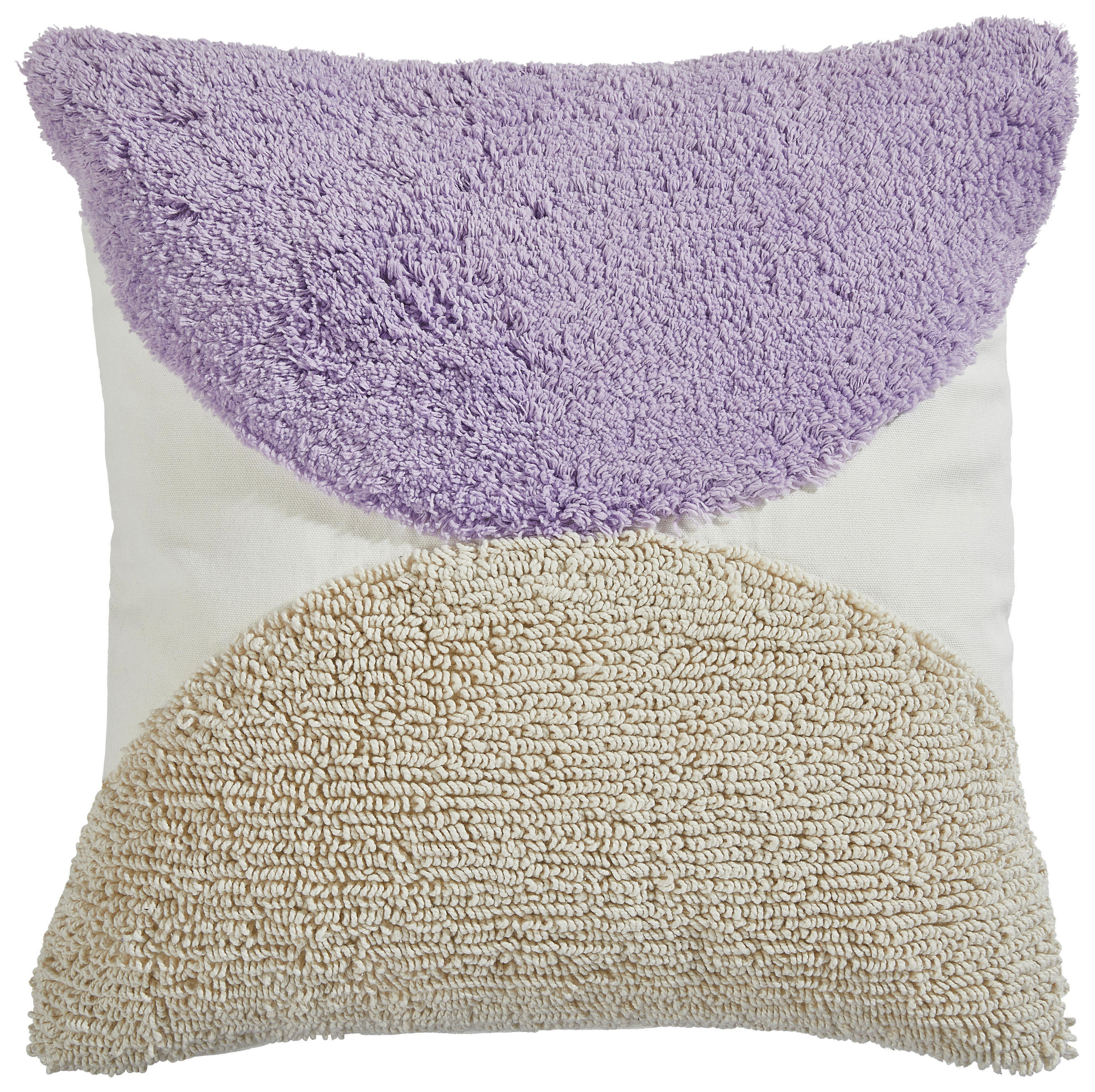 PÁRNAHUZAT 45/45 cm  - lila/krémszínű, Basics, textil (45/45cm) - Novel