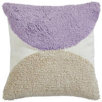 PÁRNAHUZAT 45/45 cm  - lila/krémszínű, Basics, textil (45/45cm) - Novel