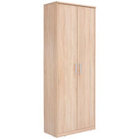 MEHRZWECKSCHRANK 72/194/36 cm  in Sonoma Eiche  - Silberfarben/Schwarz, KONVENTIONELL, Holzwerkstoff/Metall (72/194/36cm) - Xora