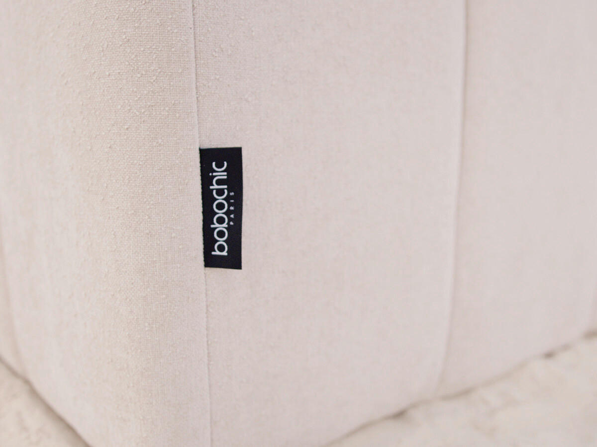 ECKSOFA Ottomane rechts  EVEREST Beige Struktur  - Beige/Schwarz, MODERN, Kunststoff/Textil (352/210cm) - Livetastic