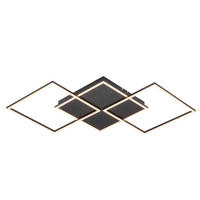 LED-DECKENLEUCHTE 100/49,5/5,8 cm   - Schwarz, Basics, Kunststoff/Metall (100/49,5/5,8cm) - Novel