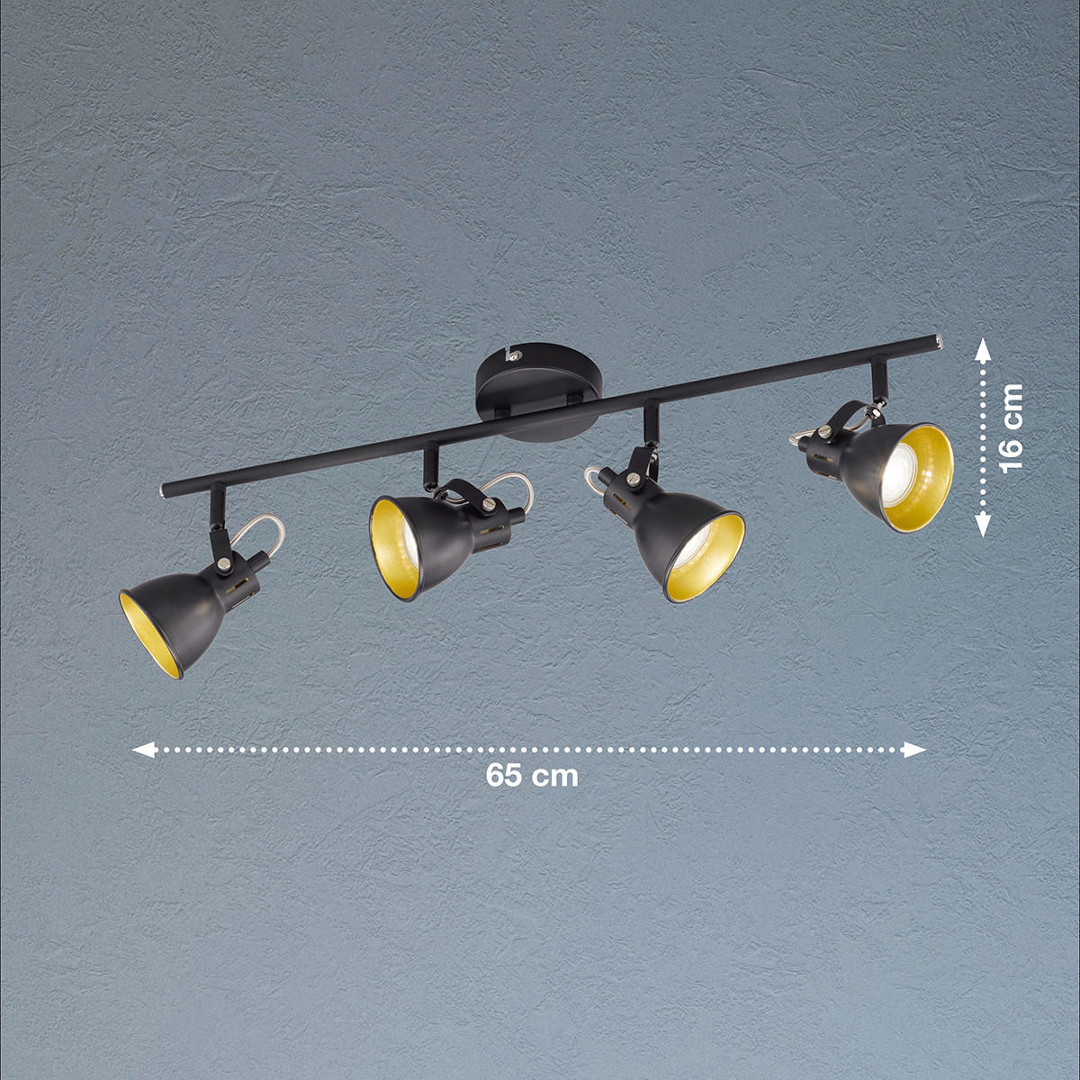 LED-REFLEKTOR  Bobby /320 lm/3000 K// - zlate barve/črna, Trend, kovina (10/65cm)