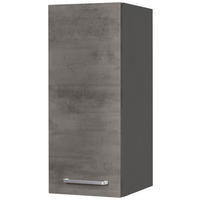 KÜCHENOBERSCHRANK 30/72/35 cm  in Schieferfarben  - Schieferfarben/Edelstahlfarben, MODERN, Holzwerkstoff/Metall (30/72/35cm) - Nobilia