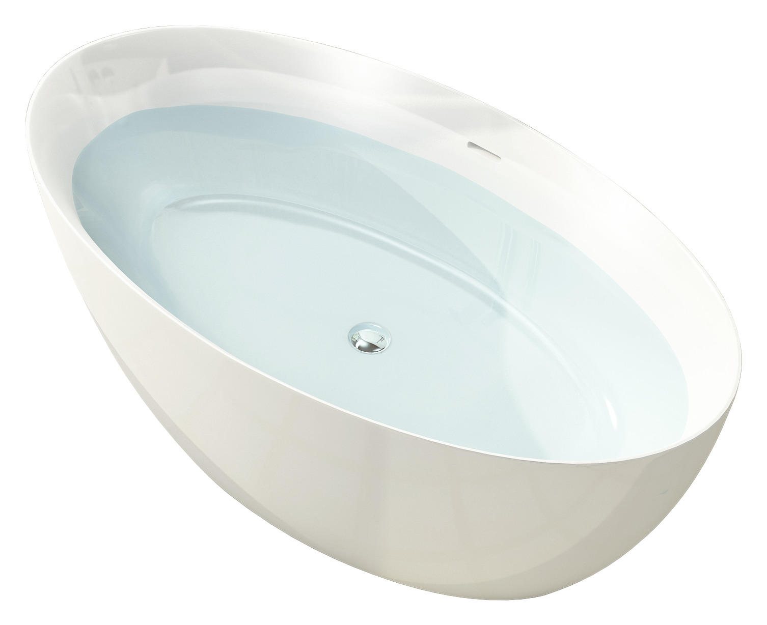 BADEWANNE freistehend   - Weiß, MODERN, Kunststoff (170cm)