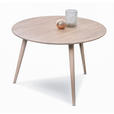 COUCHTISCH Wildeiche massiv 75/75/50 cm rund Eiche Bianco  - Eiche Bianco, Design, Holz (75/75/50cm) - Xora