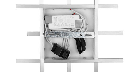 LED-DECKENLEUCHTE 53,5/53,5/4,5 cm - Silberfarben, Basics, Kunststoff/Metall (53,5/53,5/4,5cm) - Boxxx