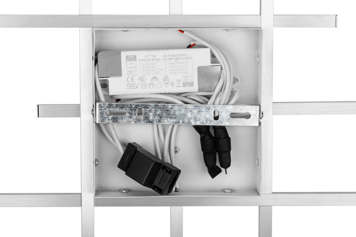 LED-DECKENLEUCHTE 27 W    53,5/53,5/4,5 cm  - Silberfarben, Basics, Kunststoff/Metall (53,5/53,5/4,5cm) - Boxxx