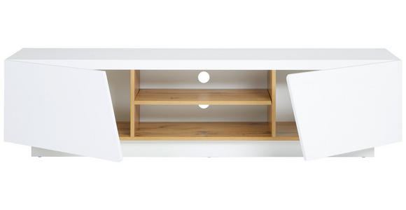 LOWBOARD  in 160/41/40 cm  - Eichefarben/Weiß, Design, Holzwerkstoff (160/41/40cm) - Carryhome