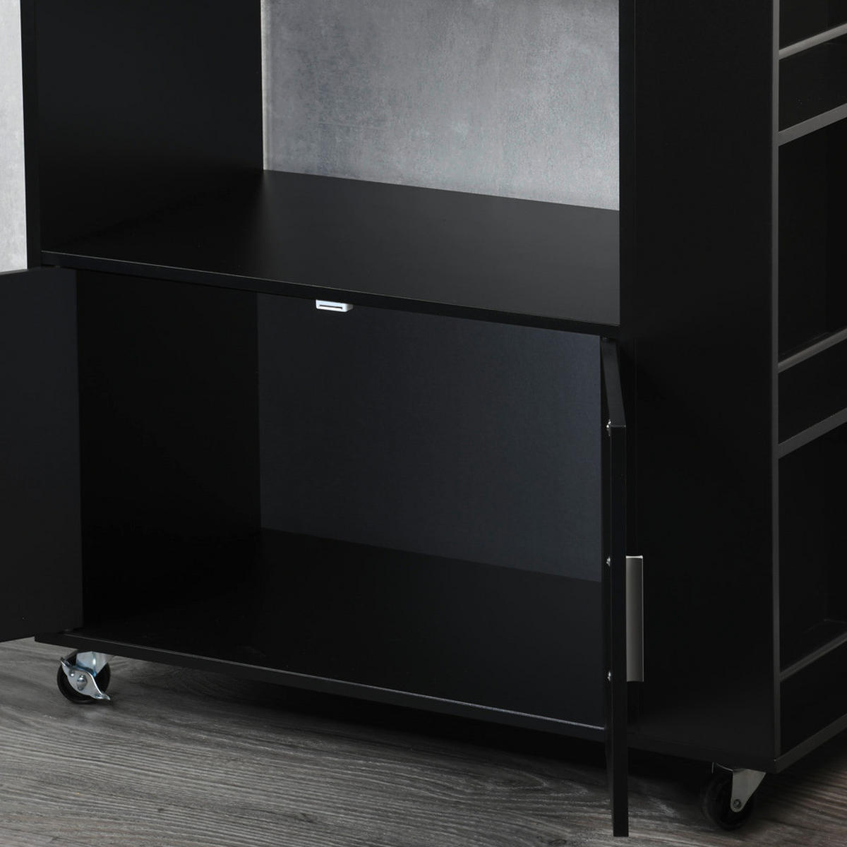 SERVIERWAGEN in Anthrazit, Eichefarben  - Eichefarben/Anthrazit, Basics, Holz/Holzwerkstoff (75/40/88cm) - Kesper