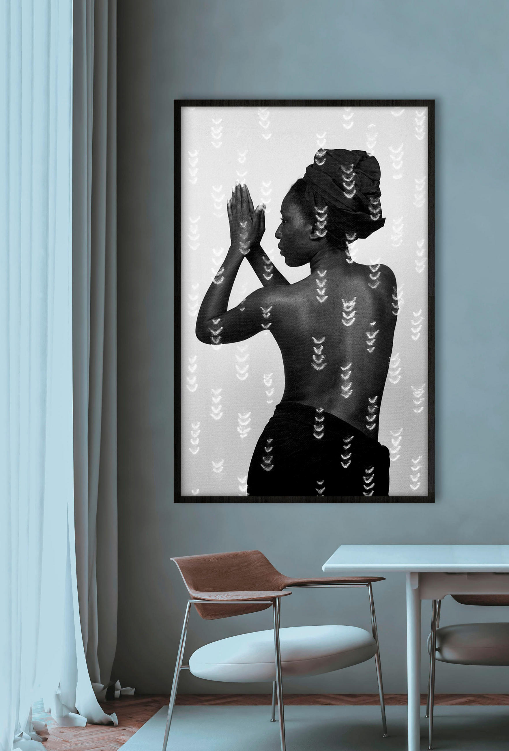 BILD Frauen  - Schwarz, Basics, Holz/Kunststoff (98/148/10cm)