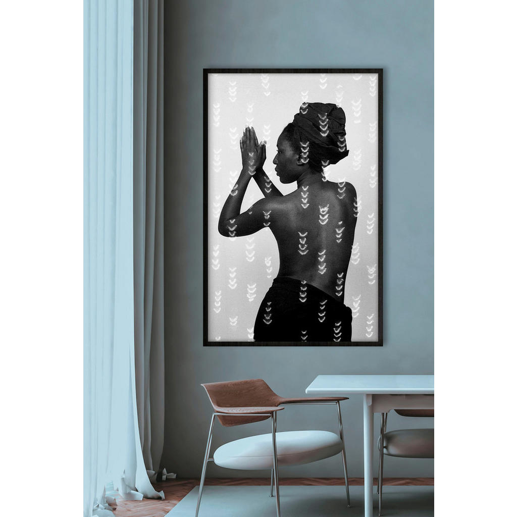 Thumbnail - Xxxl Bild Wandkraft Empreintes 2, Schwarz, Kunststoff, 98x148x10 cm, einfache und schnelle Anbringung, Bilder und Zubehö...