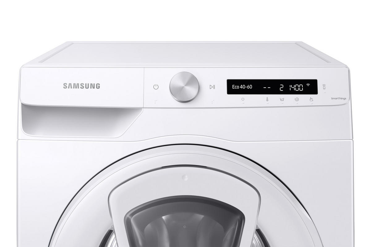 WASCHMASCHINE WW80T554ATW/S2   - Schwarz/Weiß, Basics, Glas/Kunststoff (60/85/55cm) - Samsung