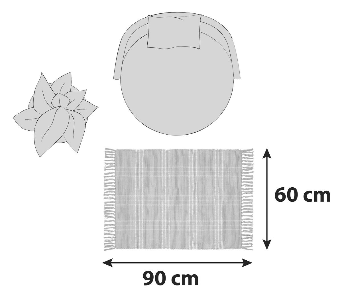 COVOR ȚESUT DE MÂNĂ    - verde, Basics, textil (60/90cm) - Boxxx