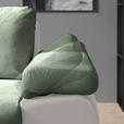ECKSOFA  in Flachgewebe Weiß, Olivgrün  175/271 cm  - Weiß/Olivgrün, Design, Kunststoff/Textil (175/271cm) - Xora