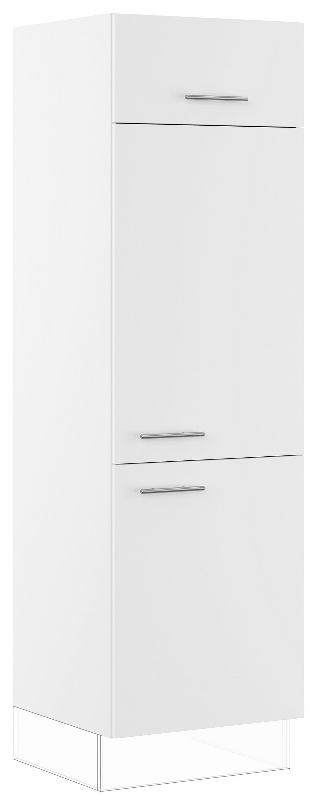 GERÄTEUMBAUSCHRANK 60/206,2/57,6 cm  in Weiß  - Edelstahlfarben/Weiß, Basics, Holzwerkstoff/Metall (60/206,2/57,6cm) - Impuls