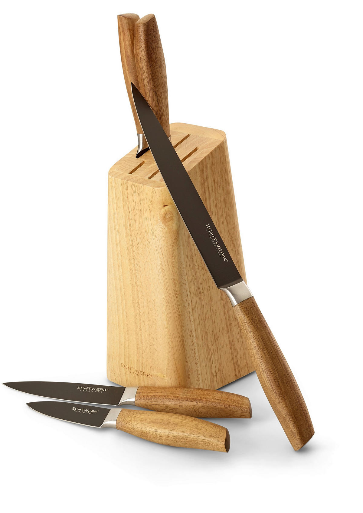 BLOK NA NOŽE  - barvy akácie, Basics, dřevo (22,7cm) - Echtwerk