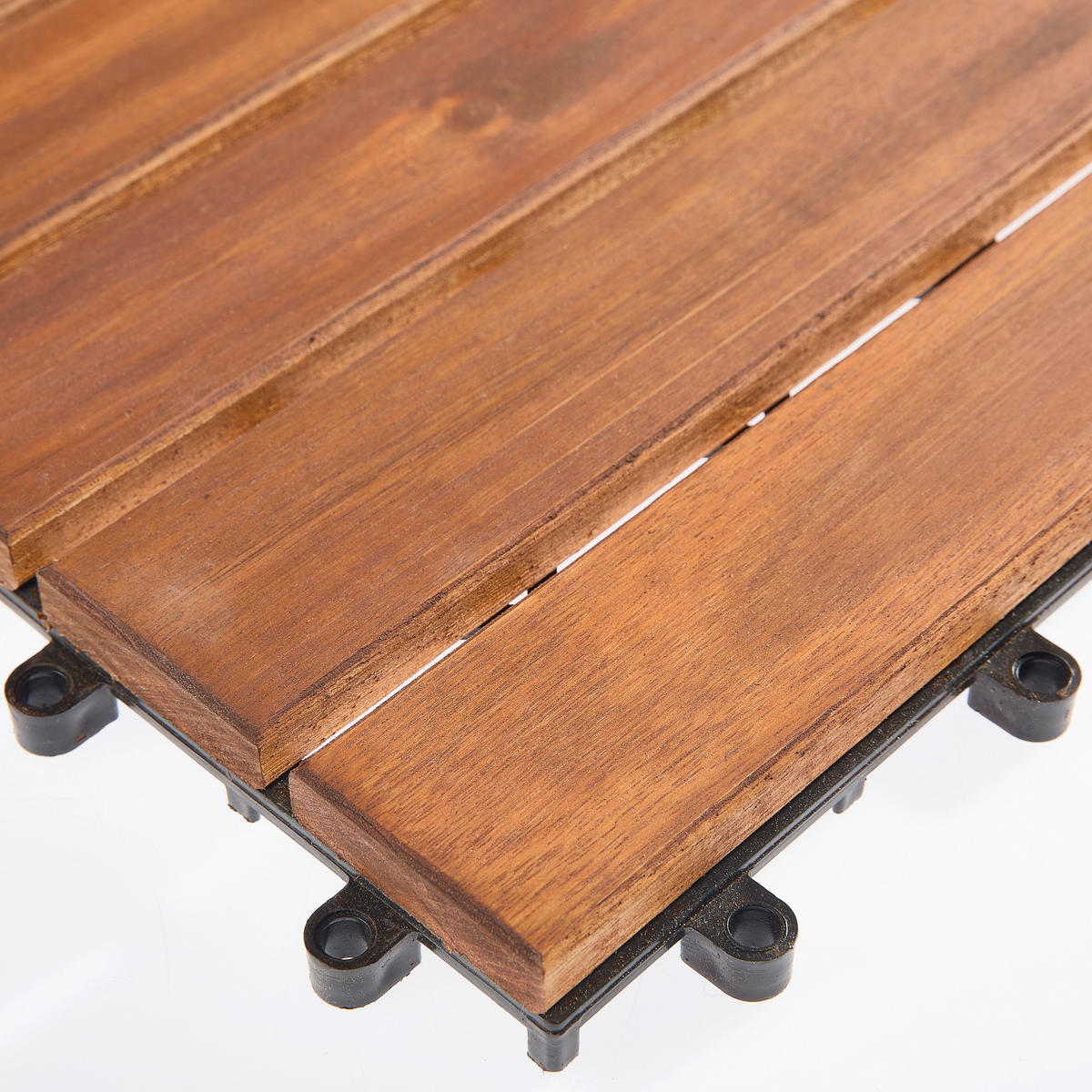 TERRASSENFLIESE Akazie Uno 10 Stück  - Akaziefarben, KONVENTIONELL, Holz/Kunststoff (30/30/2,4cm) - Ambia Garden