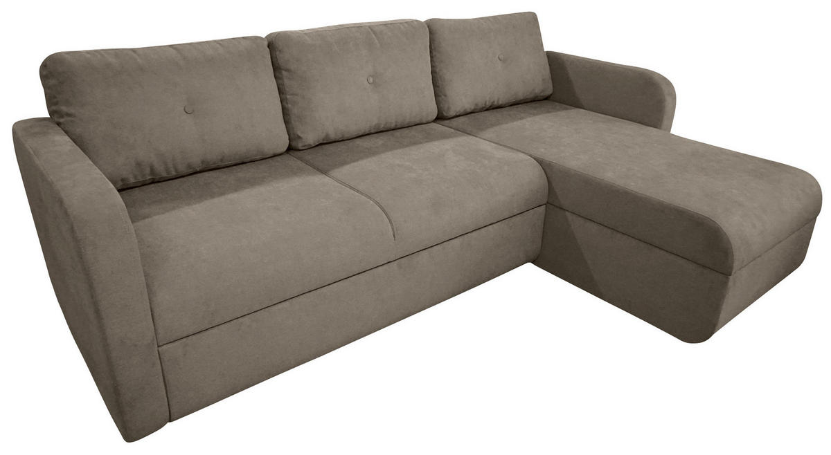 KUTNA GARNITURA tekstil  taupe   - crna/taupe, Trend, tekstil/plastika (214/144cm) - Livetastic