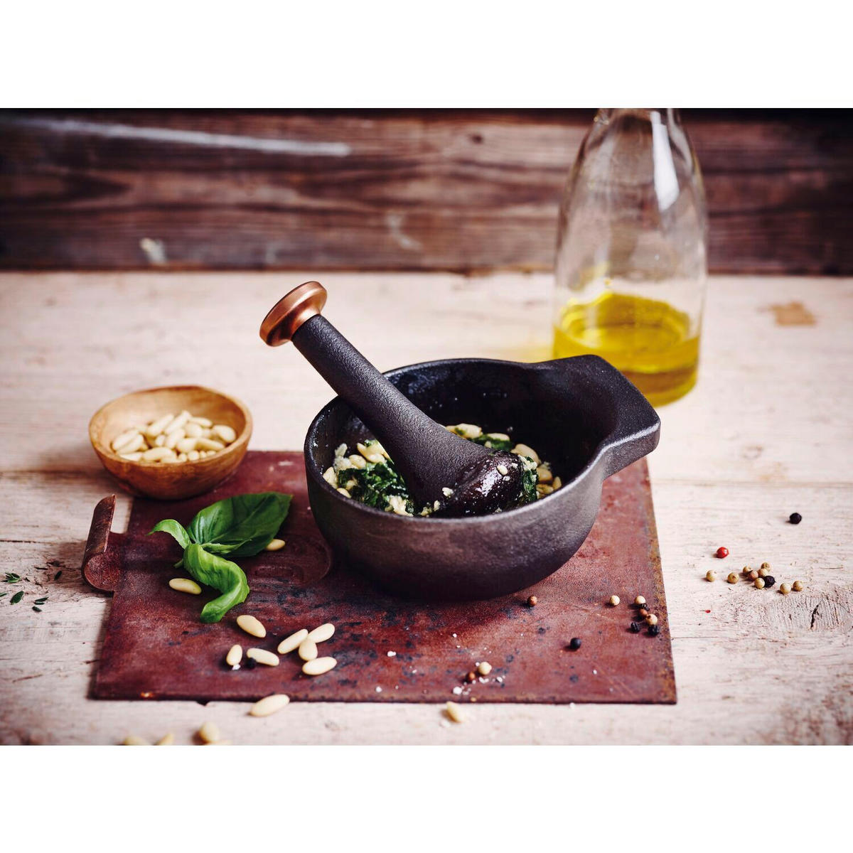 MÖRSERSET    - Schwarz, Basics, Metall (11cm)