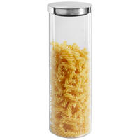 VORRATSDOSE 2 L  - Klar/Edelstahlfarben, Design, Glas/Metall (9,5/31cm) - Homeware Profession.