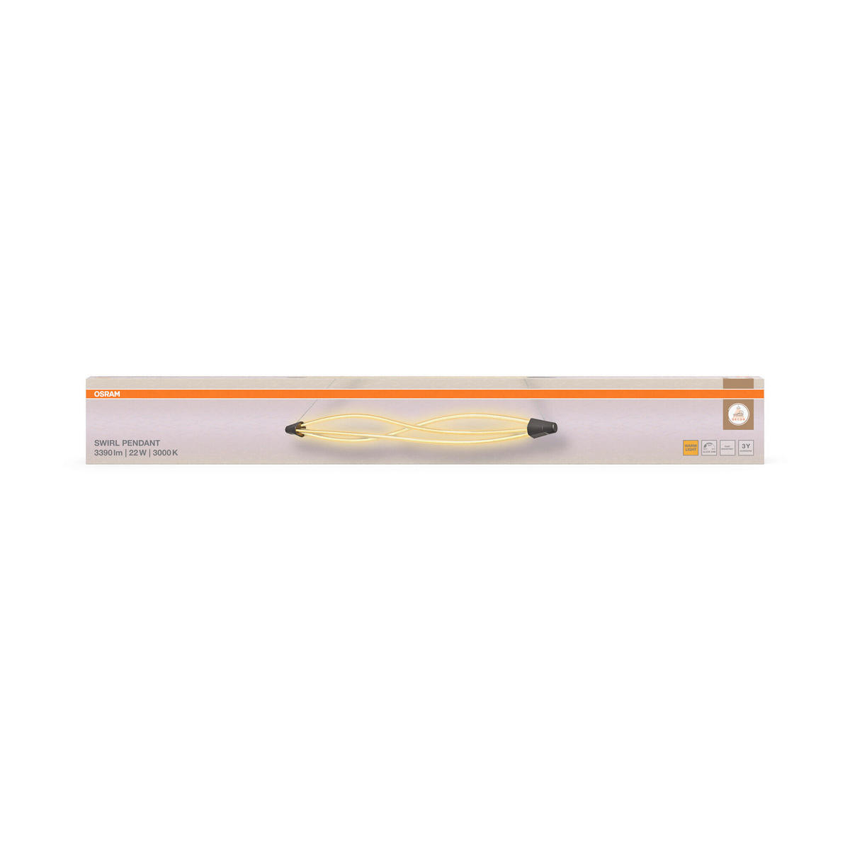 LED-HÄNGELEUCHTE 128.2/12.7/128.2 cm  - Dunkelgrau, Design, Kunststoff (128.2/12.7/128.2cm) - Osram